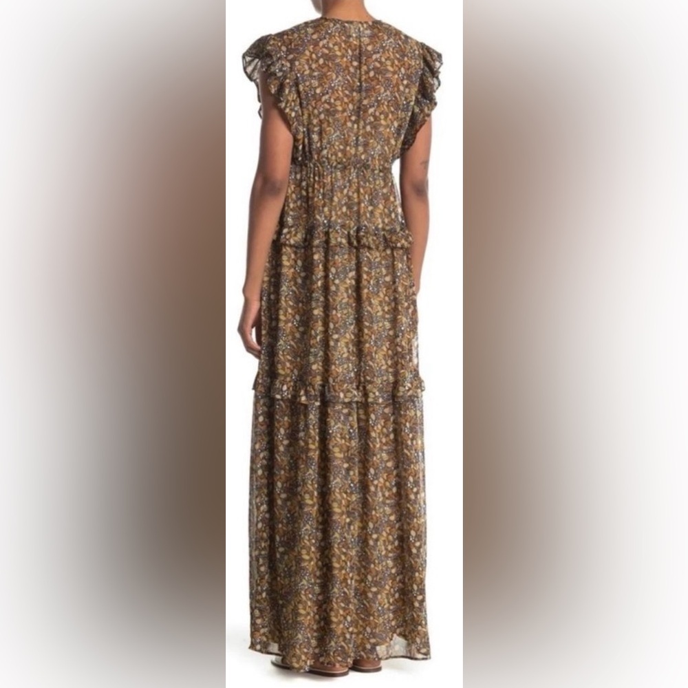 Ba&sh NWT Samanta Ruffled Maxi Dress Size 0 - Picture 2 of 9